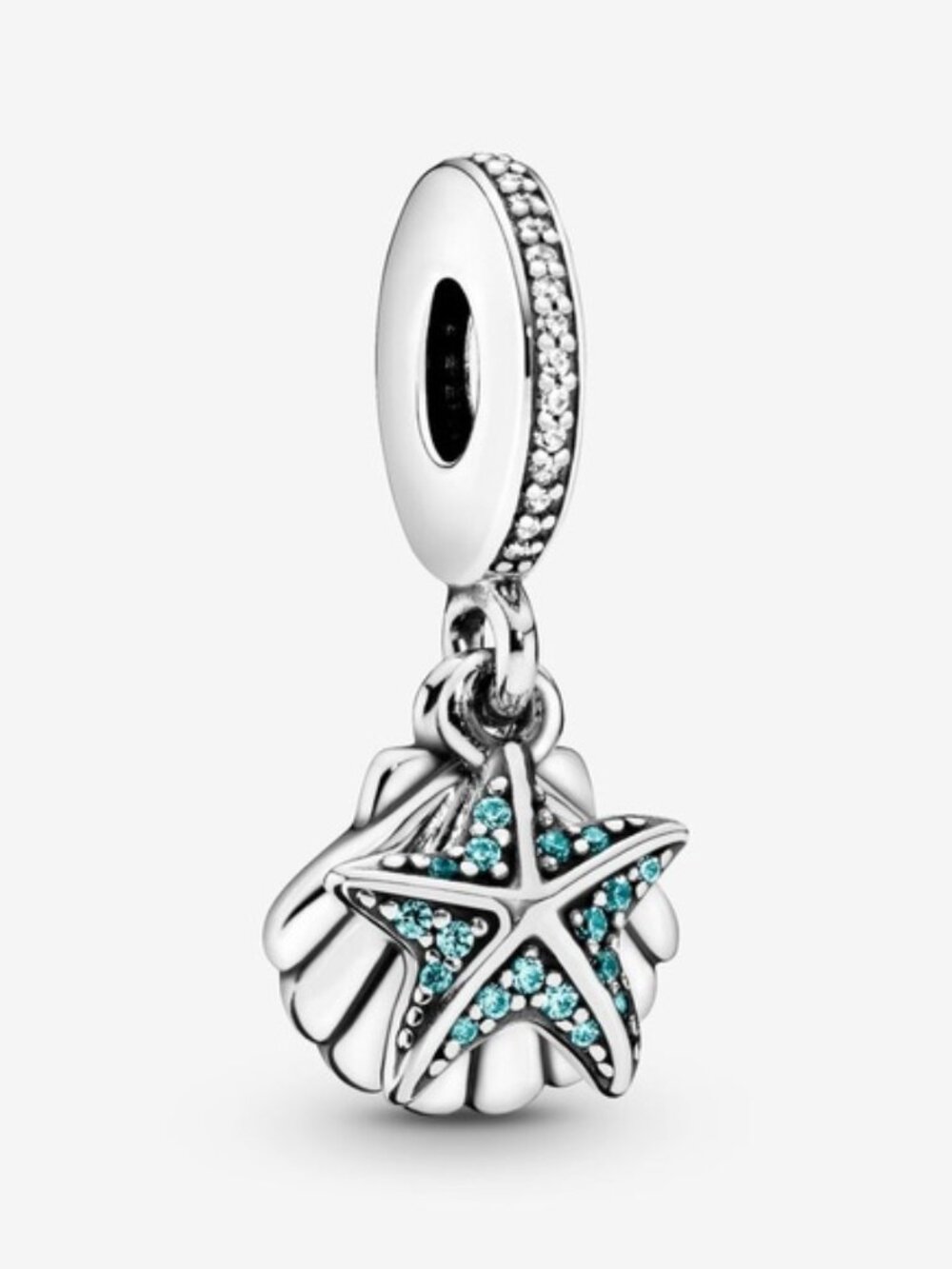 Pandora Starfish Charm with Turquoise Accents